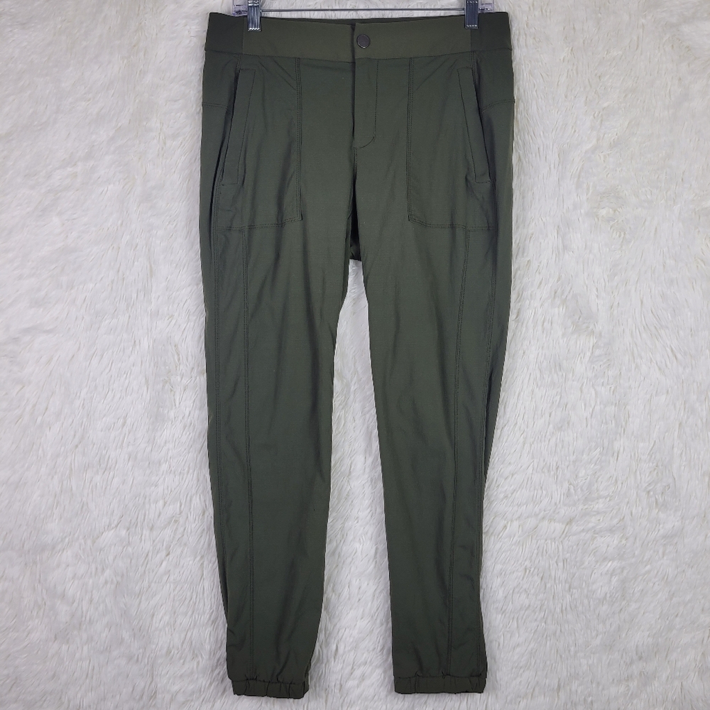Athleta Sz 10 Green Trekkie Jogger 2.0 Ripstop Pants Outdoor Athleisure